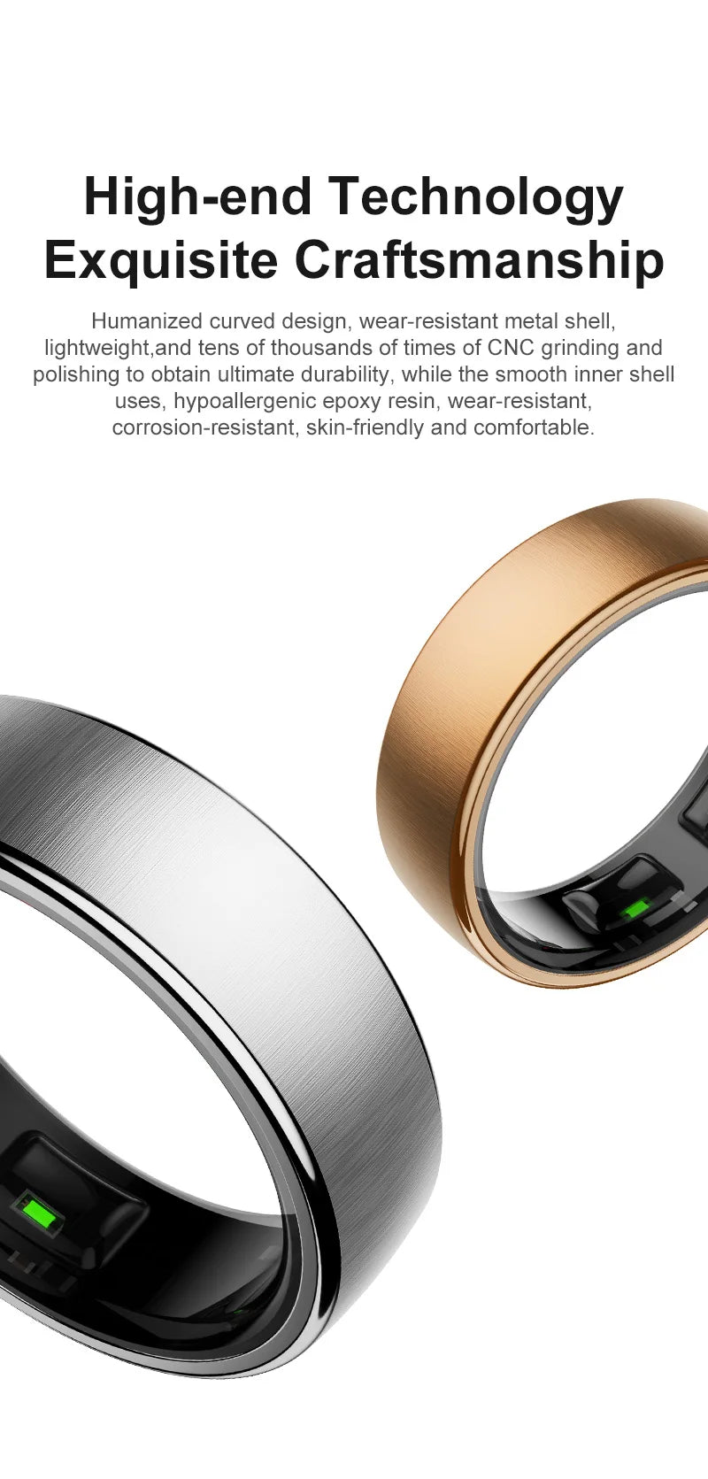 Smart Ring with Temperature Sensor and Sleep Tracker