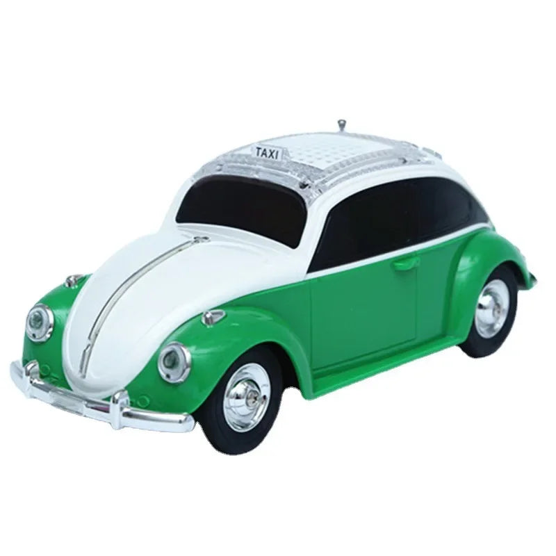 Mini Car-Shaped Retro Wireless Bluetooth Speaker with FM Radio, TF, USB & AUX