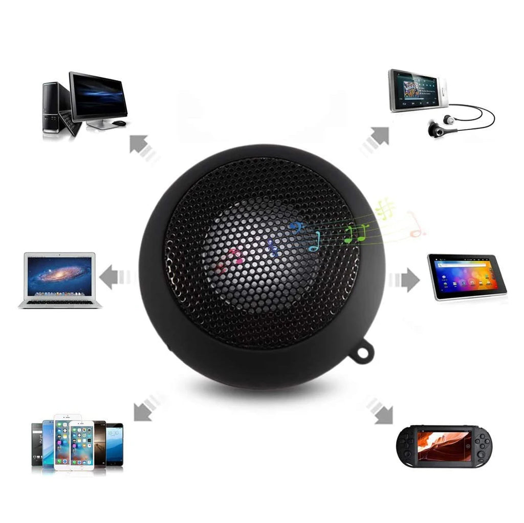 Mini Portable Rechargeable Speaker with Aux Input and 3.5mm Headphone Jack for Travel