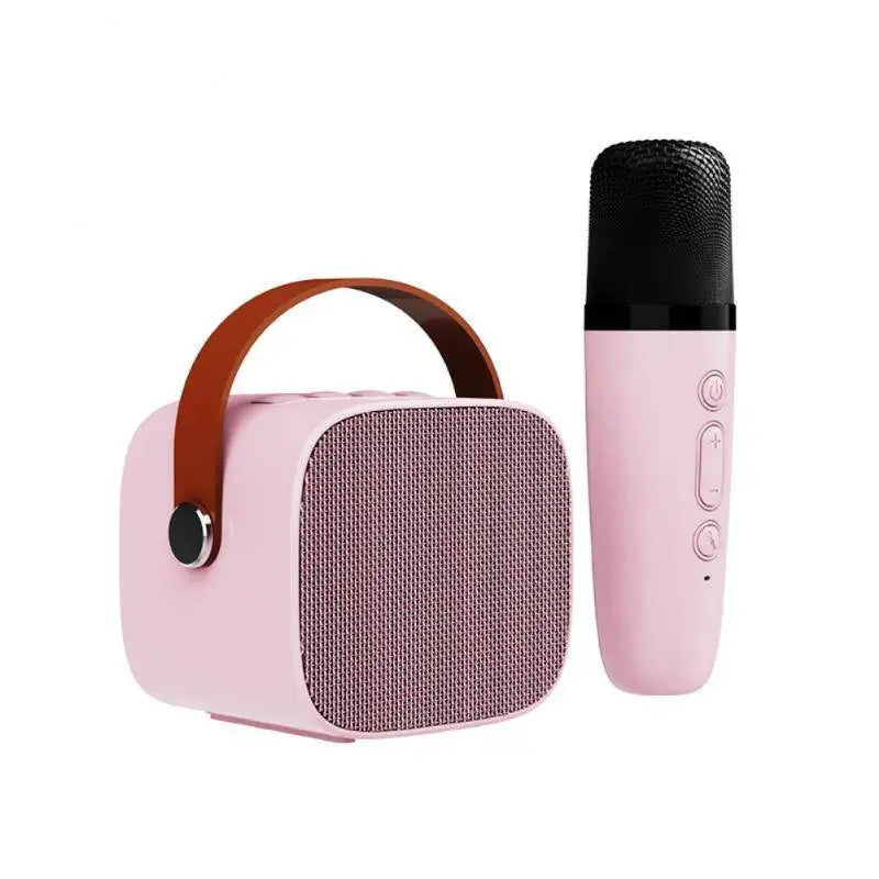 Mini Karaoke Machine Portable Speaker with 1-2 Wireless Microphones for Kids & Adults