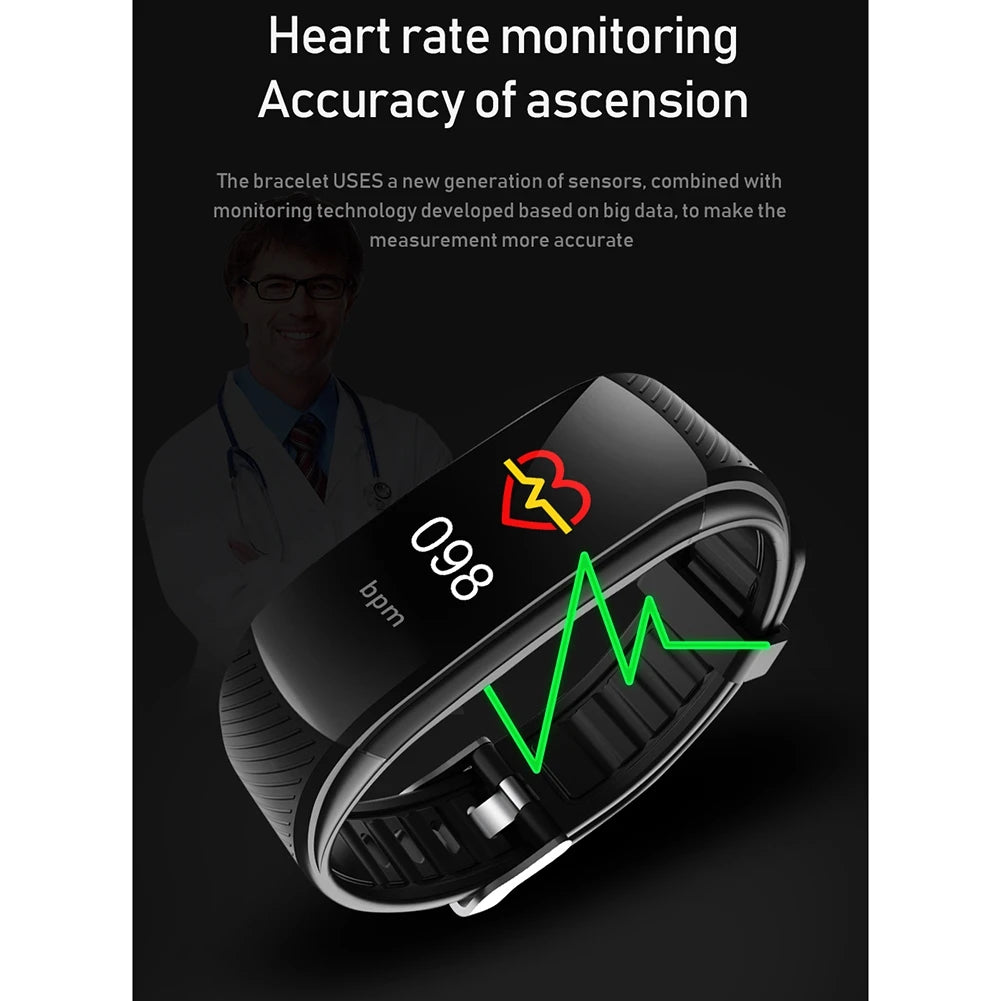 Fitness Bracelet – Heart Rate, Blood Pressure Monitor & Waterproof Smart Band