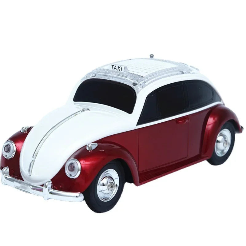 Mini Car-Shaped Retro Wireless Bluetooth Speaker with FM Radio, TF, USB & AUX