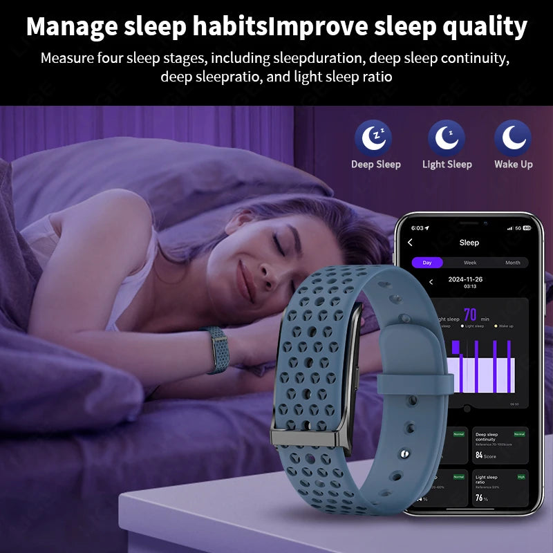 Sport Fitness Tracker Smart Bracelet with Heart Rate & Blood Pressure Monitor