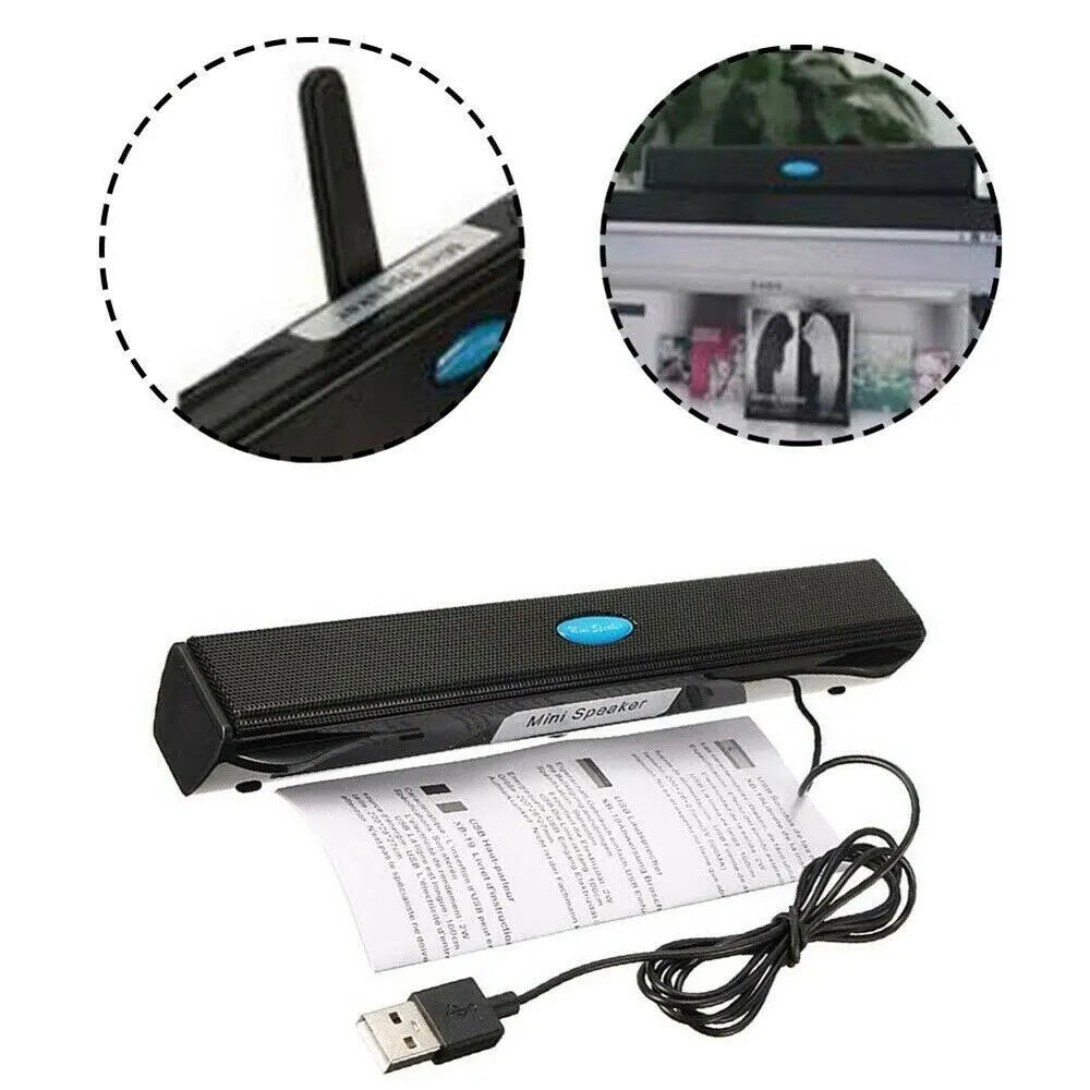 Mini USB Speaker with 3D Surround Sound – Multimedia Desktop Speaker for PC & Laptop