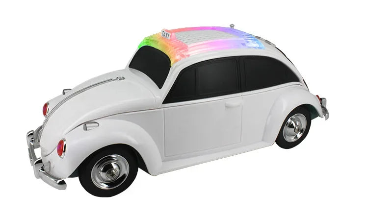 Mini Car-Shaped Retro Wireless Bluetooth Speaker with FM Radio, TF, USB & AUX