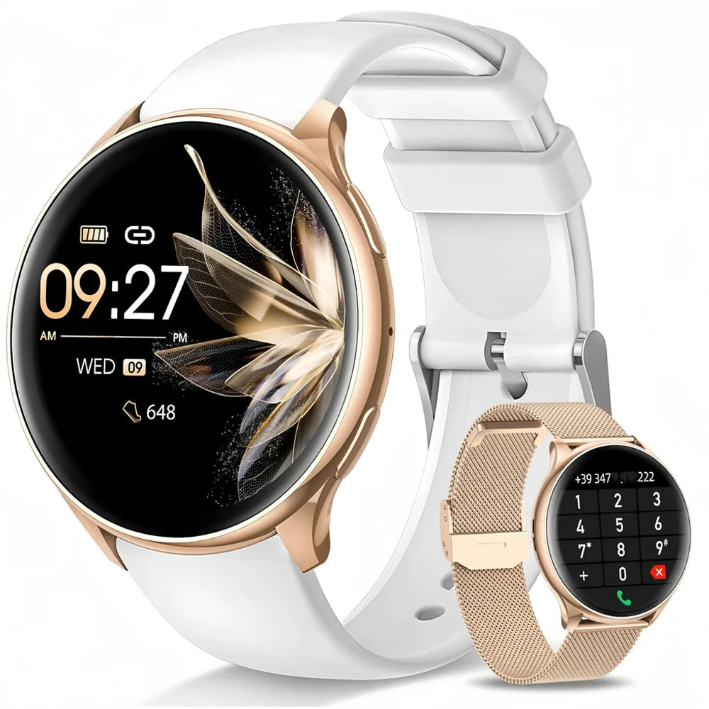 Smartwatch for Women with Phone Function, 1.39" HD Touchscreen & Health Monitoring