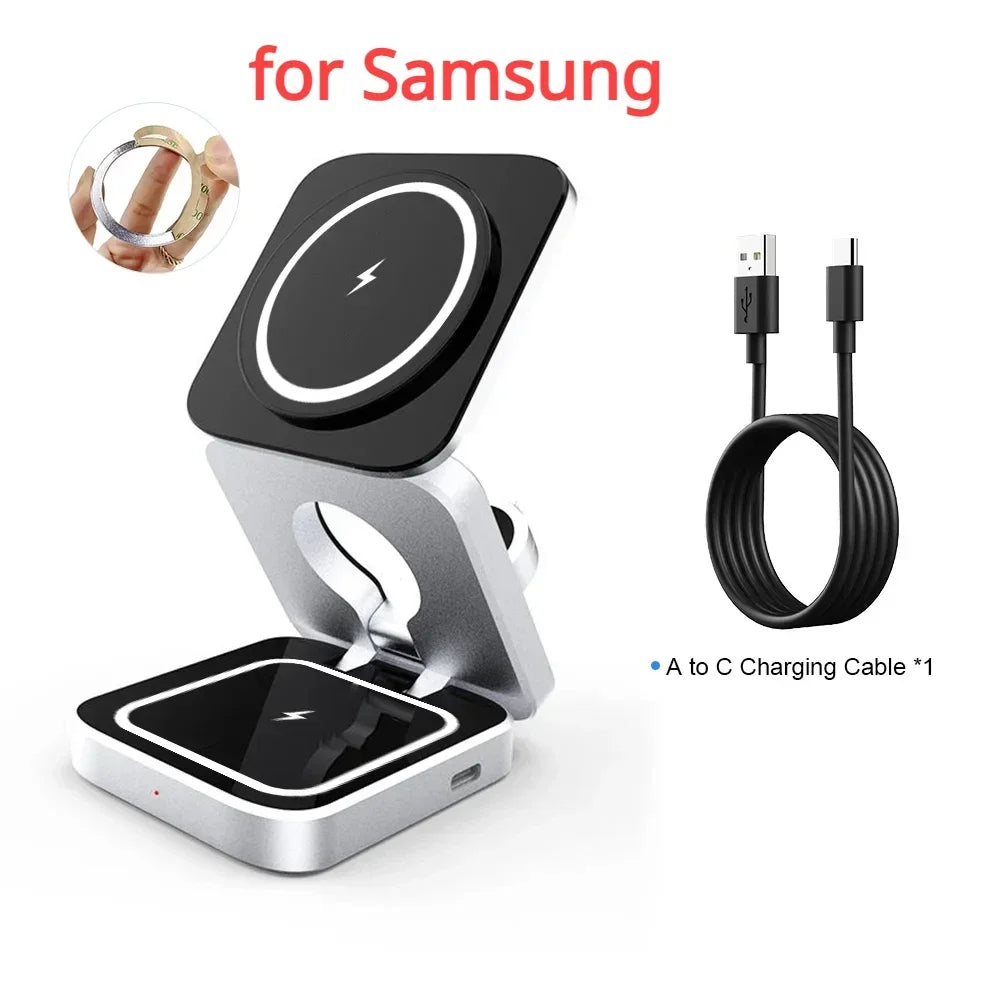 3-in-1 Wireless Charging Station for iPhone, Apple Watch & AirPods – Fast Charger