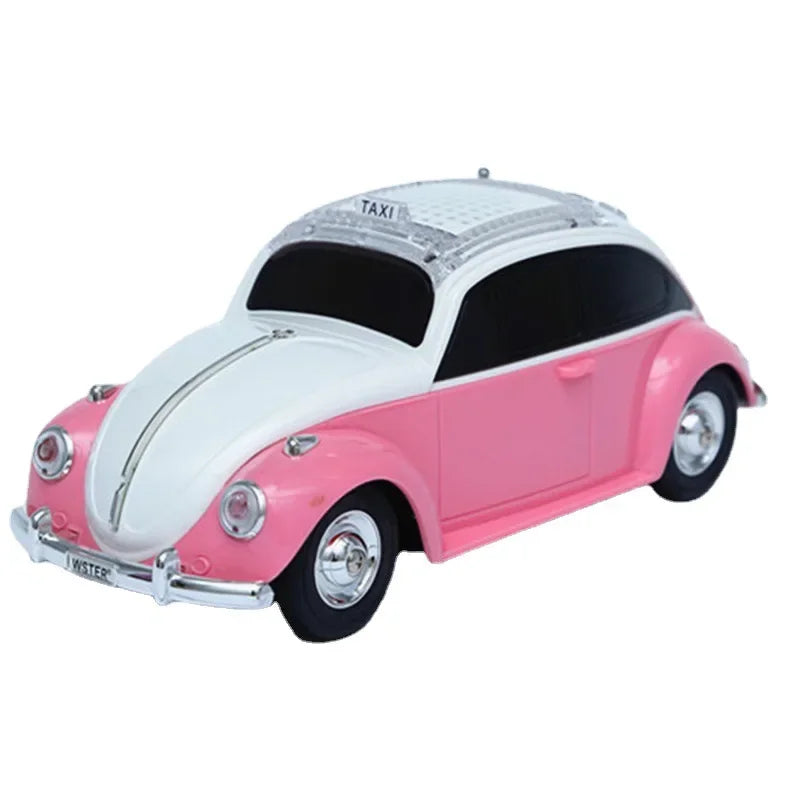 Mini Car-Shaped Retro Wireless Bluetooth Speaker with FM Radio, TF, USB & AUX