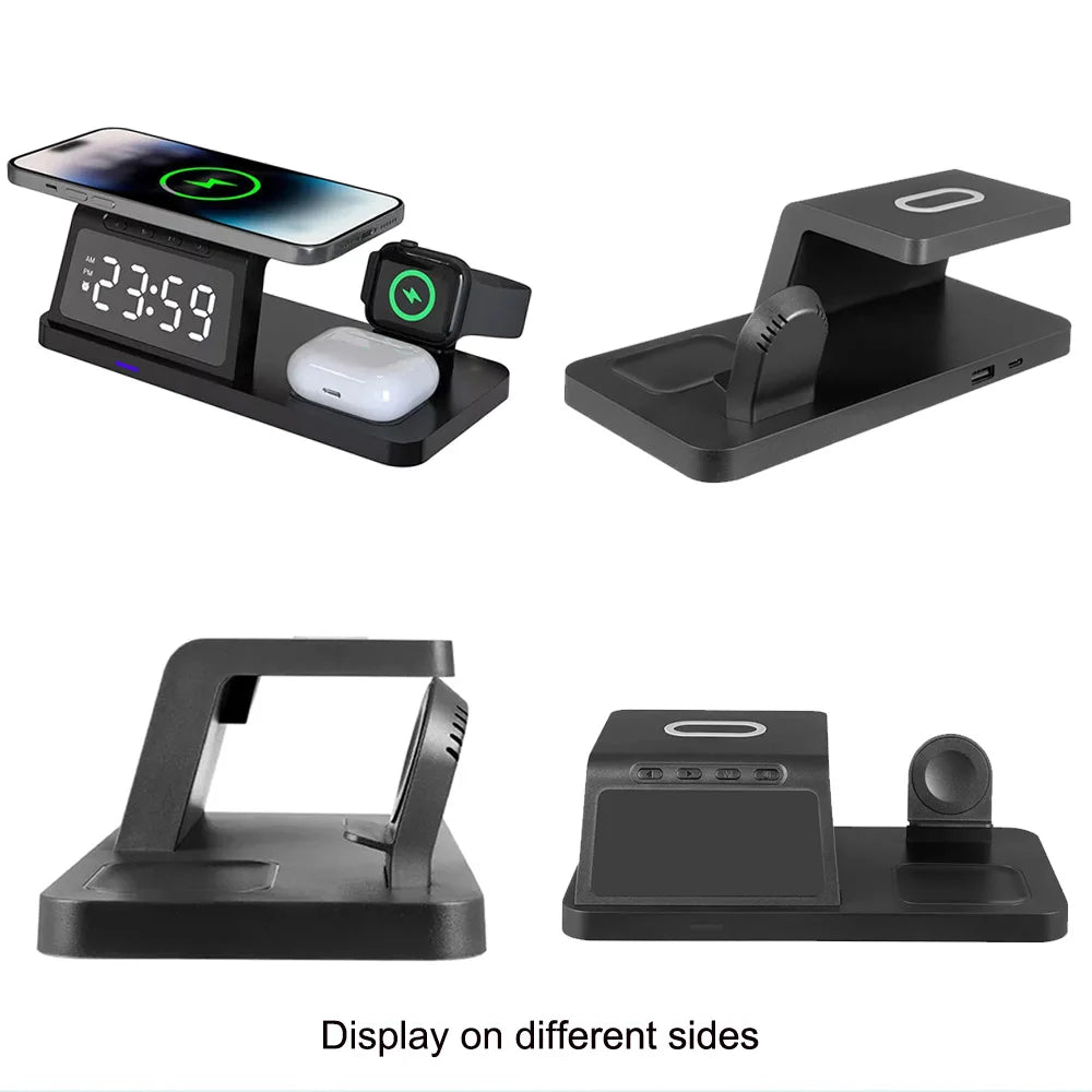 3-in-1 Wireless Charger Stand for iPhone 11–16, AirPods Pro & Apple Watch Series 1–8