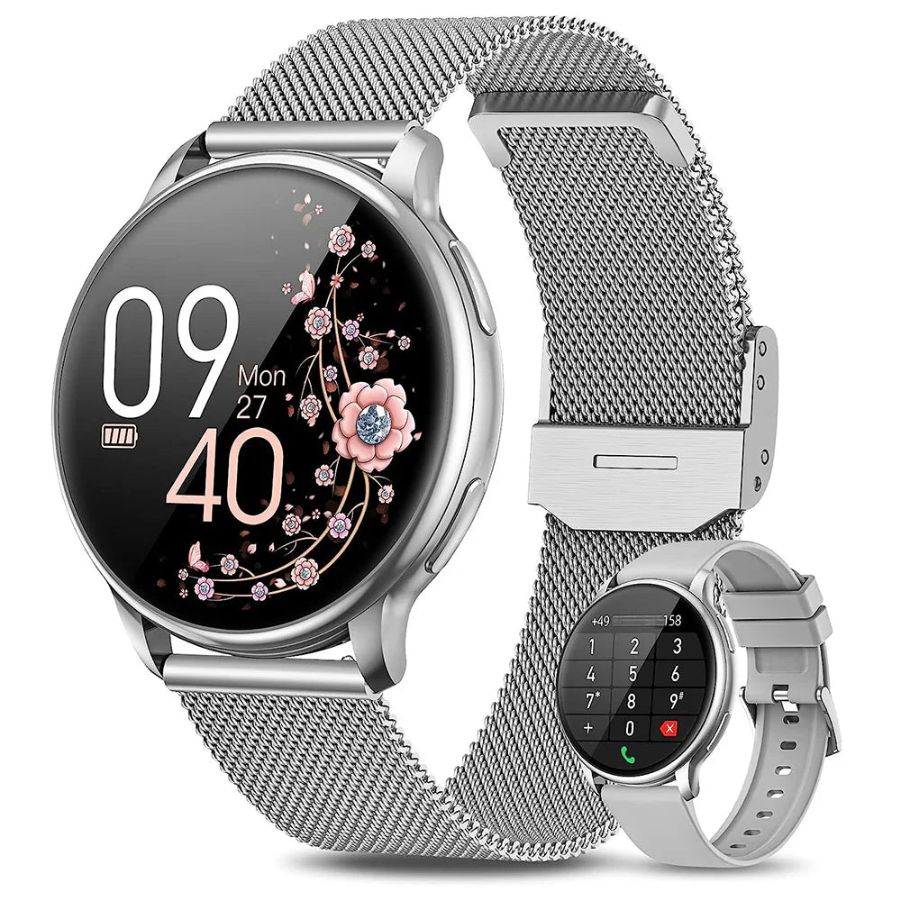 Smartwatch for Women with Phone Function, 1.39" HD Touchscreen & Health Monitoring