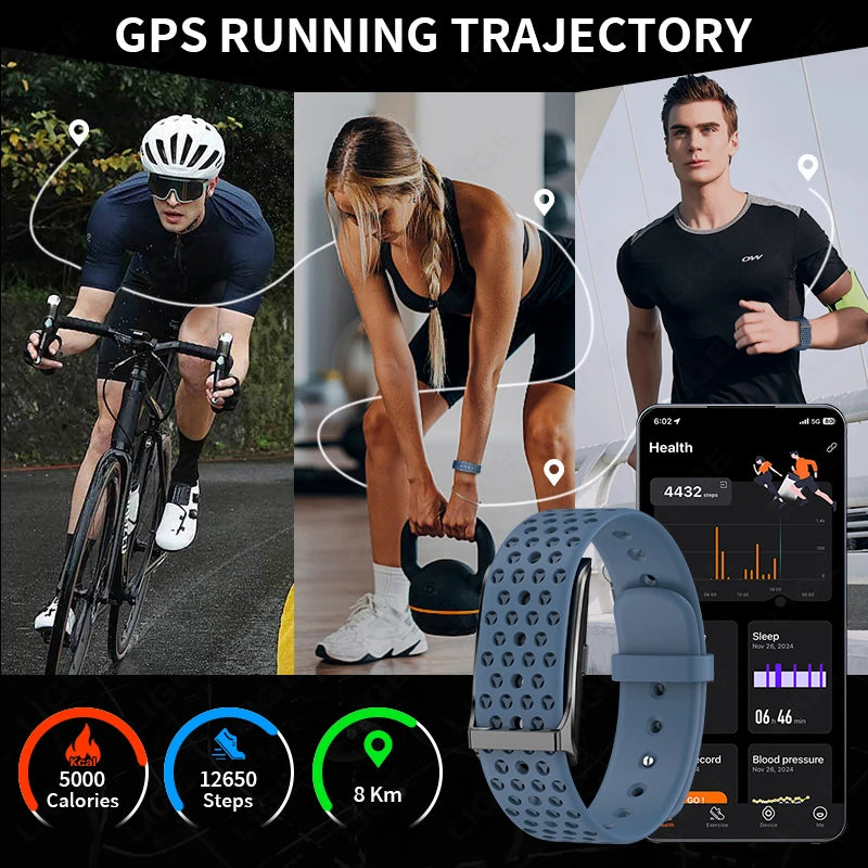 Sport Fitness Tracker Smart Bracelet with Heart Rate & Blood Pressure Monitor